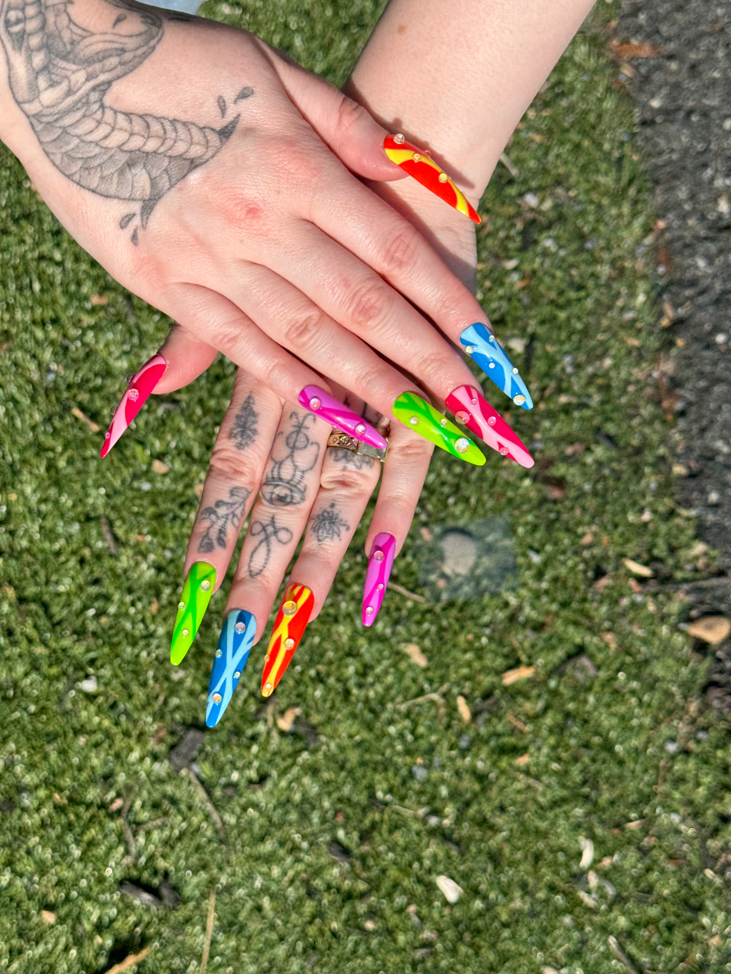 Neon Rave Nails